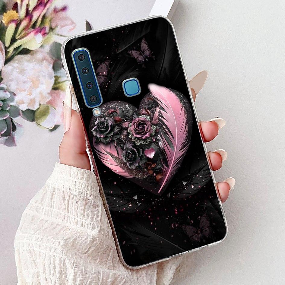 For Samsung Galaxy A7 A9 2018 Case New Fashion Flower Marble Soft Silicone Clear Phone Cover For Samsung A9 2018 SM-A920F Bumper