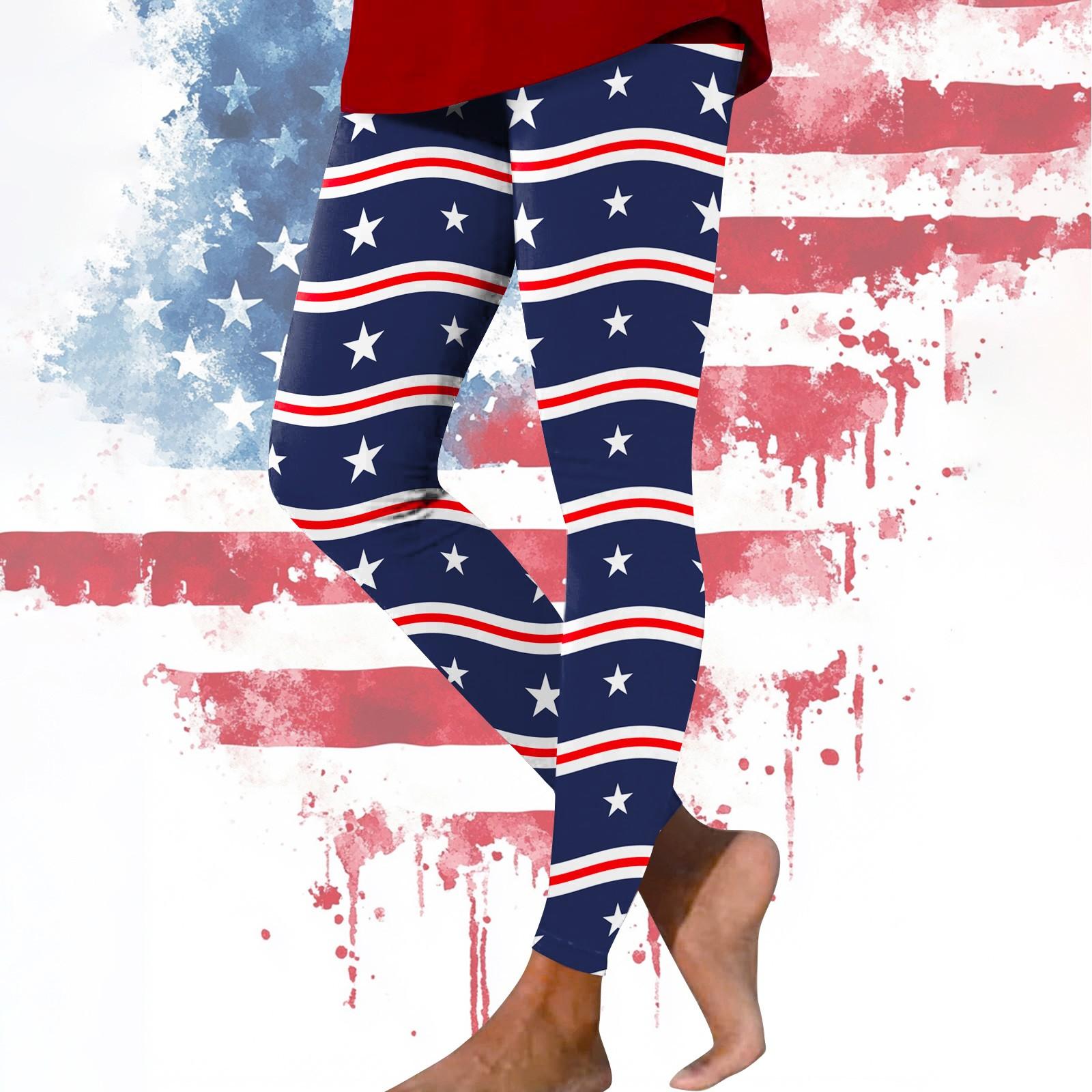 

Женские повседневные модные уличные брюки с принтом «День независимости» узкие эластичные укороченные брюки для йоги S