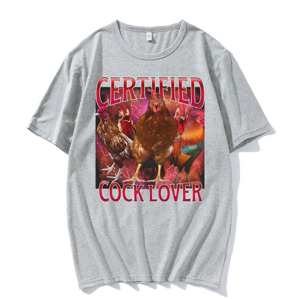 Grappige Meme s Gecertificeerde Haan Liefhebber Merchandise T-shirts Unisex Dames Oversized Retro Humor T-shirt Unisex Mode Streetwear Tops