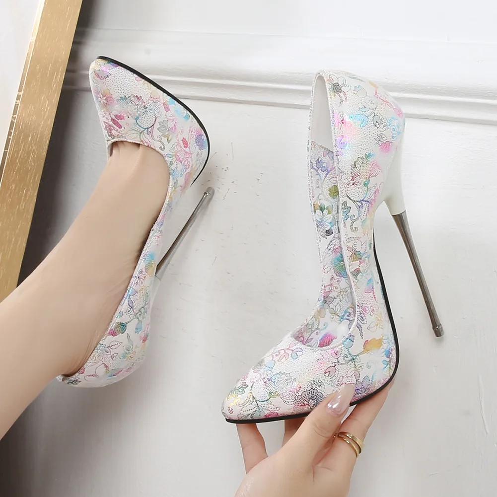 Women High Hessl 16cm Sharp Pointed Slender Heel Nightclub Metal Heel Pole Dance Plus Size High Heels Dance Women's Shoes