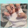 Handmade Short Style Gel Nail Sticker Cross Love Heart Rhinestone Star High-end Luxury Cool Girl Nail Patch