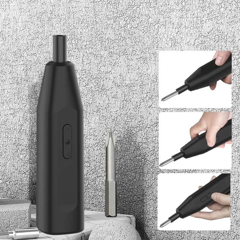 13pcs Compact 3.6V USB-Rechargeable Cordless Screwdriver, Electric Power, Portable Design, Includes Battery