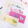 Cartoon Horse Printed Canvas Pencil Bag Korean Pencil Case Large Capacity Storage Bags Student Stationery Pouch School Supplies