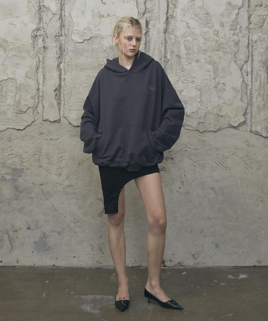 VOONT Metallic Heart Over-Fit Hoodie (Charcoal)