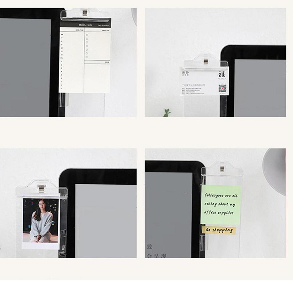 Screen Message Memo Board for Sticky Note Transparent Name Card Phone Holder Keeps Stationery Tidy Suitable for Office Desks Home Study Desktop
