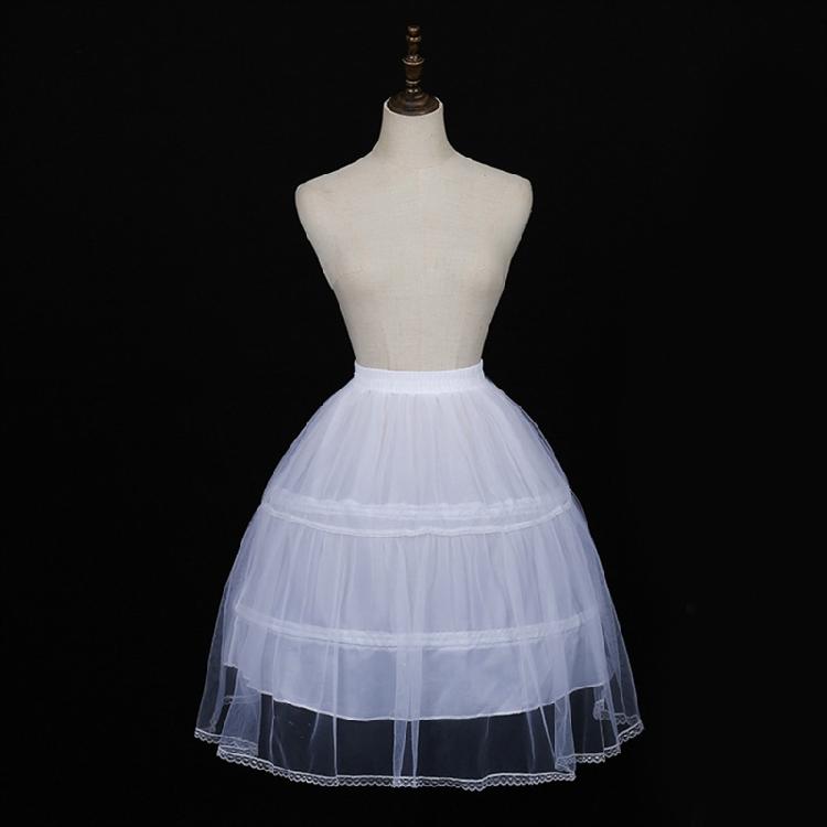 Petticoat Crinoline 20in White Hoop Skirt Victorian Costume Half Slips for Women