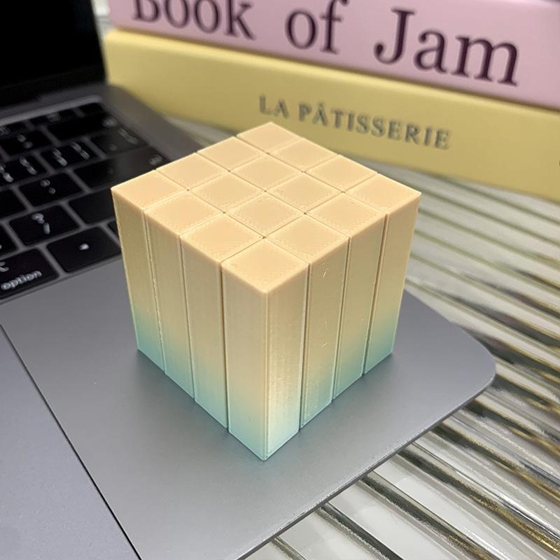 

New 3D Printing Stress Relief Magic Cube Creative Puzzle Kids Changeable 4.5X4.5cm Cube Toys Desktop Ornament Toys Gifts