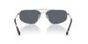 lens width 0RB3780 Ray-Ban sunglasses, unisex, frame/gunmetal, lens/crystal blue-gray, 63mm,