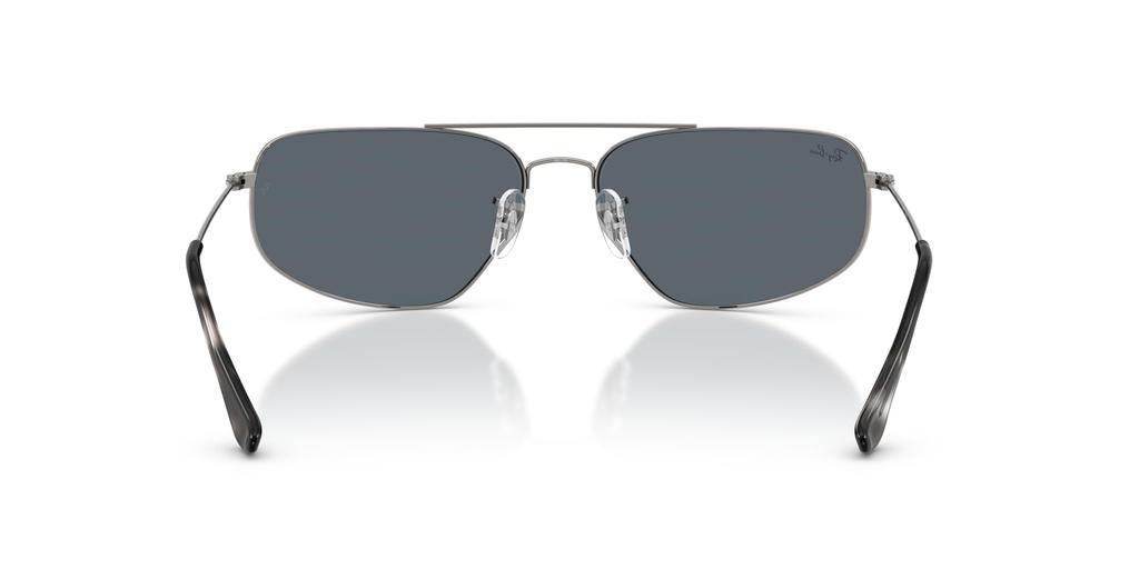 lens width 0RB3780 Ray-Ban sunglasses, unisex, frame/gunmetal, lens/crystal blue-gray, 63mm,