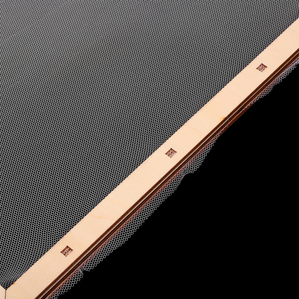 Wooden Deckle Screen 30x40cm Precise Papermaking Mold Frame DIY Paper Craft Mold Mesh for Dried Flower Paper Projects