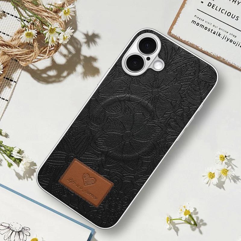 

Silver Edge Magnetic Flower Bracelet Phone Case for iPhone 13-17 Pro Max iPhone 15 Pro Max
