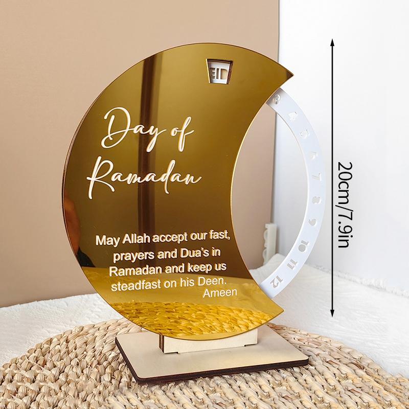 Ramadan Countdown Calendar Eid Mubarak Ornament Kareem Islam Muslim Party Supplies Home Muslim Islamic Festival Party Favors