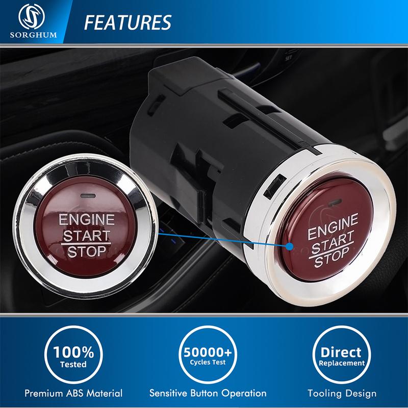 SORGHUM 35881-T4N-702 Engine Key Start Stop Push Button One-Button Ignition Starter Switch For Honda HR-V 1.8L 2016 2017 2018