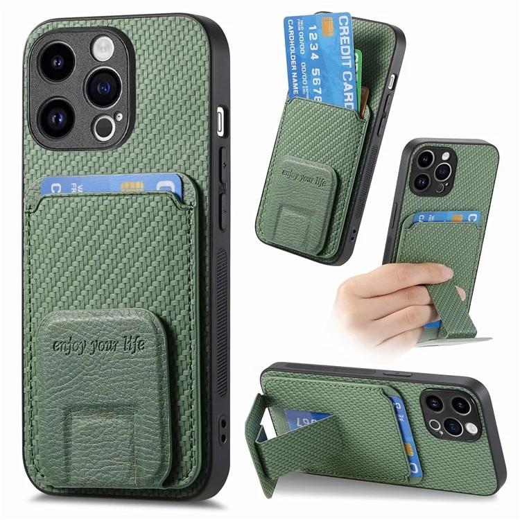 

C1-11 for iPhone 14 Pro Case TPU+PU Leather Folding Kickstand Protective Cover
