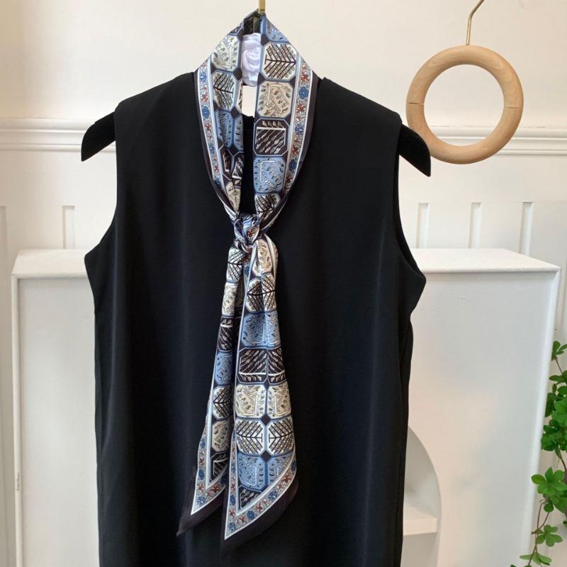 Silk Scarf, Long Strip, Versatile Shirt, Neck Protection, Scarf, Silk Scarf, Multi-purpose Headscarf, Headband, Hair Tie, Decorative Waist Belt.