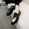 Men's Patent Leather Glossy Trend Pointed Small Leather Shoes Men's British Casual Hairstylist Men's Shoes