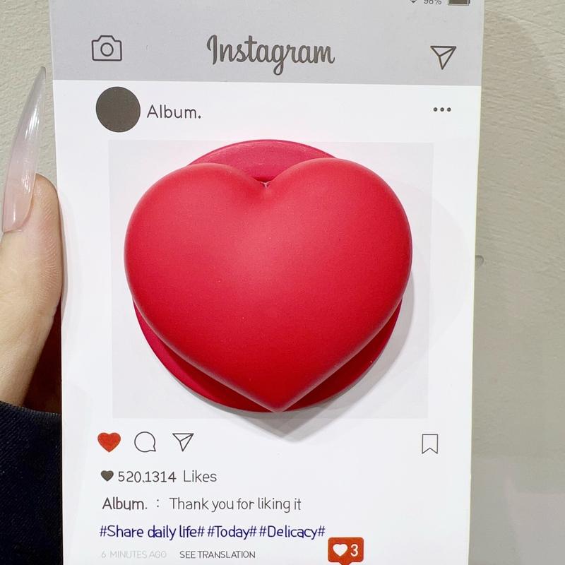 Cute 3D Heart-Shaped Magnetic Phone Holder, Suitable for MagSafe Wireless Charging Phones iPhone Magnetic Bracket Holder