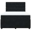 Maison Exclusive - Sommier à lattes de lit avec matelas Noir 140x190 cm Velours