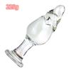VaHppy Glass Anal Plugs Sex Toys For Gay Girl Backdoor Masturbator Spiral Twisted Threaded Transparent Adult Products SM BDSM