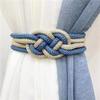 No Installation Curtain Magnet Buckle Two-color Braided Chinese Knot Curtain Strap  Home Decor