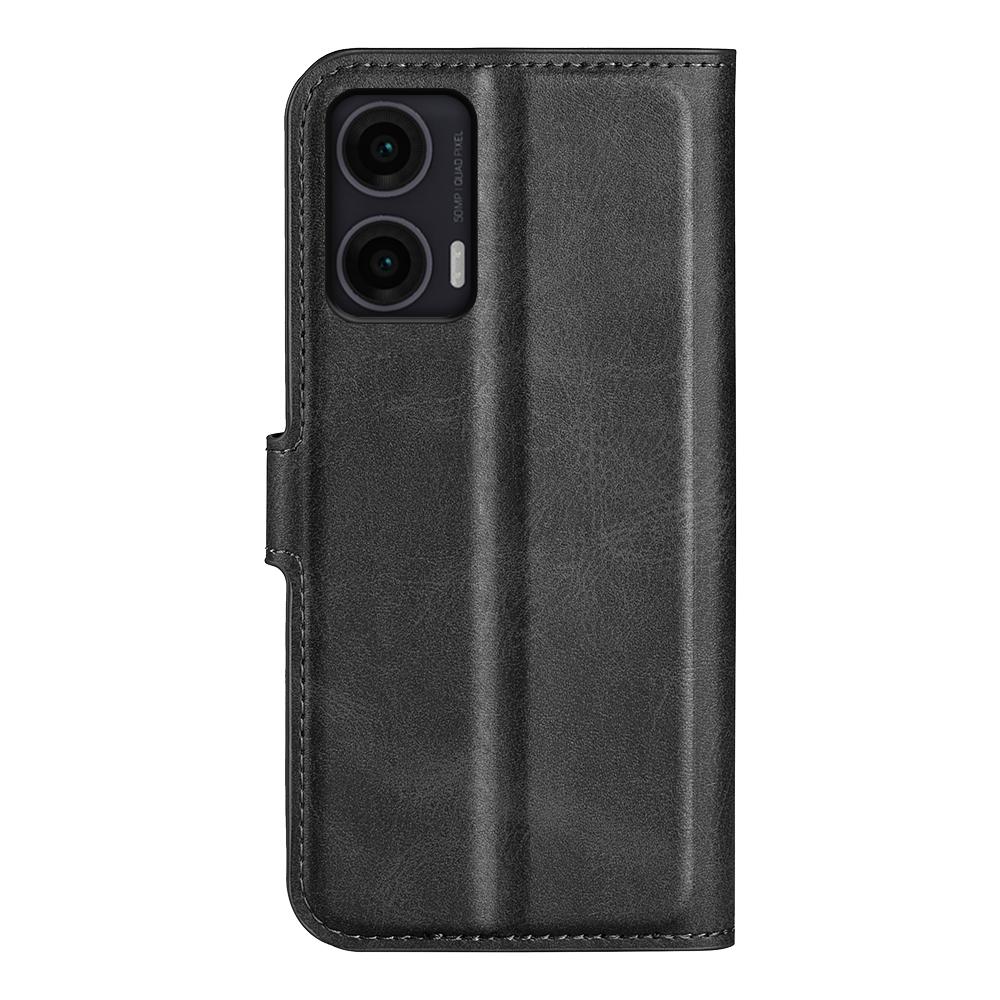 For Motorola Moto G35 5G Stand Case Anti-Scratch Calf Texture Leather Phone Cover