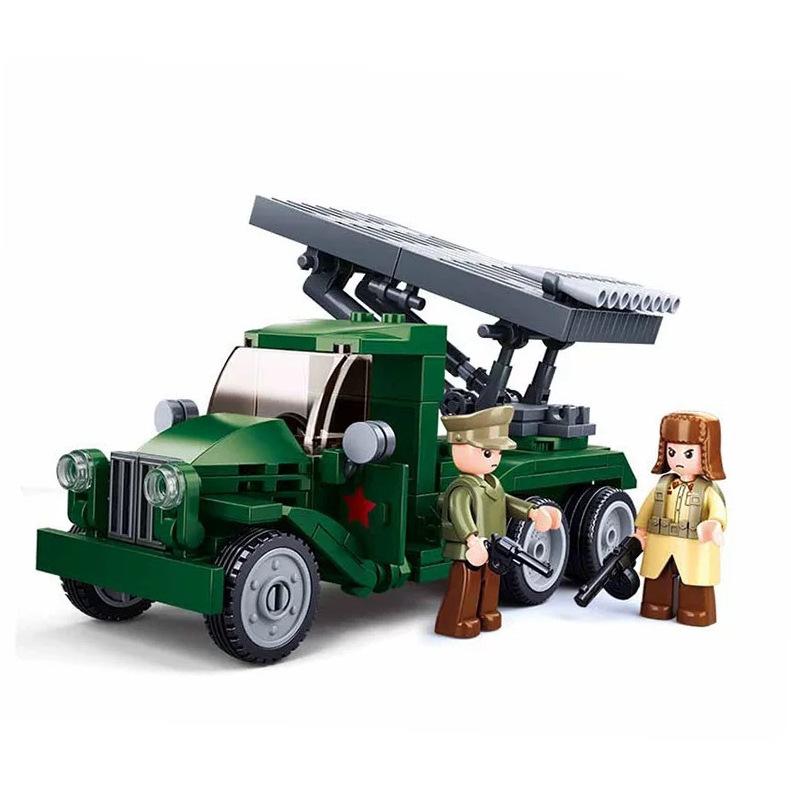 Xiao Luban 0980 Tiger King WWII Tank Rocket Launcher Building Blocks Model Toy