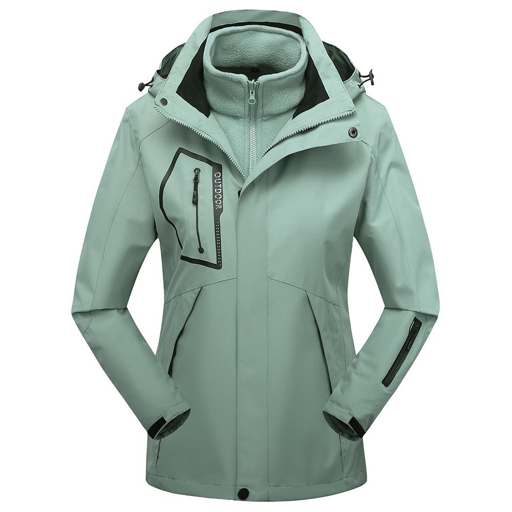 Autumn and Winter Women's Jacket Outdoor Three-in-one Jacket Removal Two-piece Mountaineering Jacket