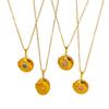 ins Popular Stainless Steel Magnetic Elliptical Zircon Phase Box Pendant Necklace Plated 18K Gold Geometric Jewelry Women