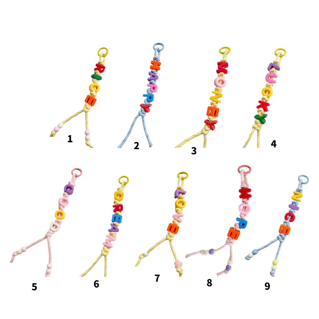Colorful Alphabet Bead Bag Charm Personalized Design Bag Hanging Pendant for Trendy Fashion Statement and Unique Style