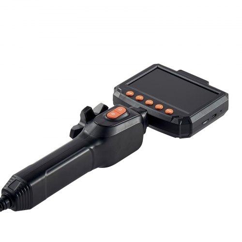 VEVOR Articulating Borescope Camera with Light, Two-Way Articulated Endoscope, 6.2mm Slim Lens, 4.3" IPS Screen, 8X Zoom