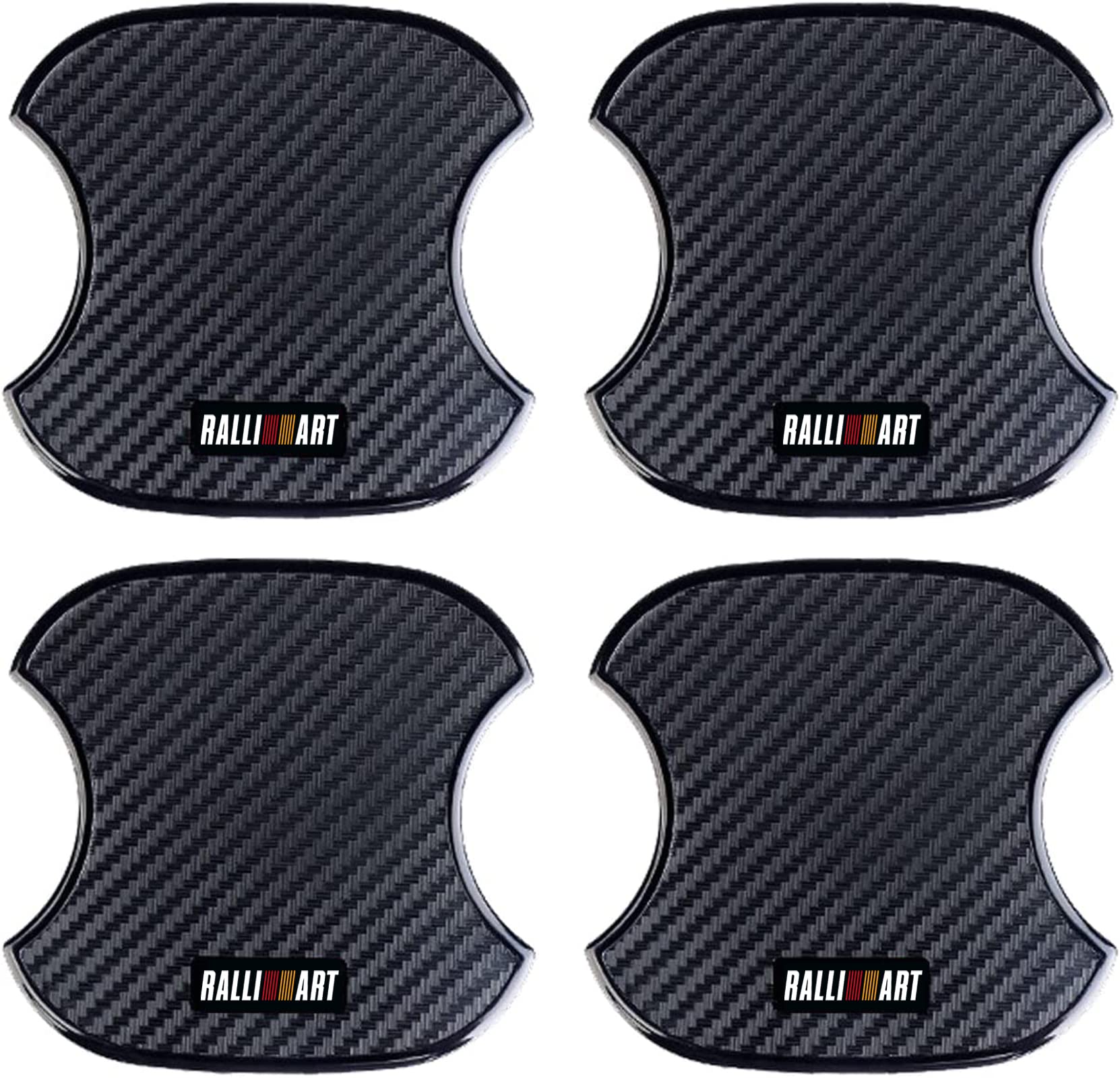 Door Handle Protector RALLIART Car Carbon Door Knob Guard Scratch M