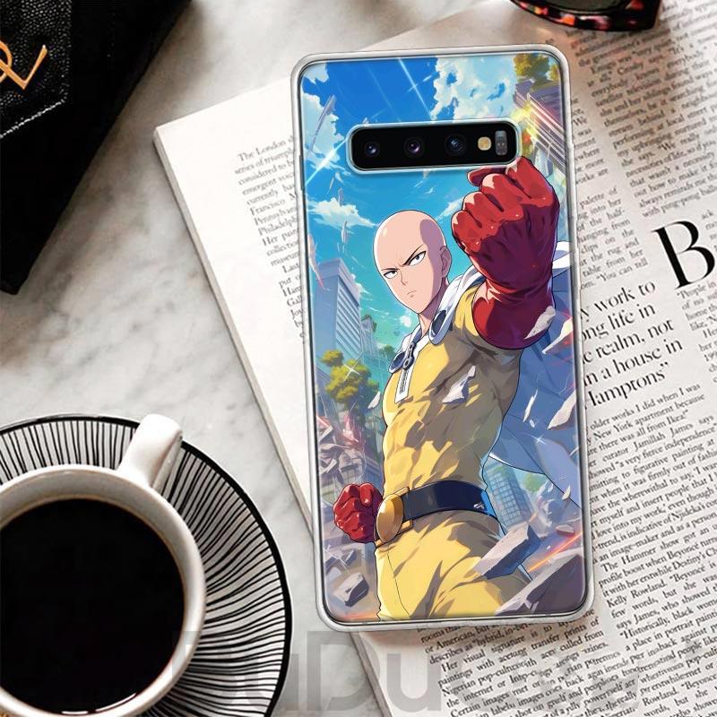 One P-Punch-Man Saitama King Cover For Samsung Galaxy S8 S9 Plus S10 Lite Note 8 9 10 Pro 20 Ultra S7 Edge M11 M21 M32 M51 Print