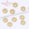 14K Gold Plated Brass Round Spacer Beads Accessories Wholesale,6/8mm Separator beads for DIY Bracelet Necklace Making Supplies