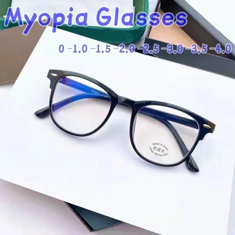 Fashion Oversize Myopia Glasses Anti-blue Light Glasses for Women Popular Big Square Glasses Optical Nearsighted Eyeglasses
