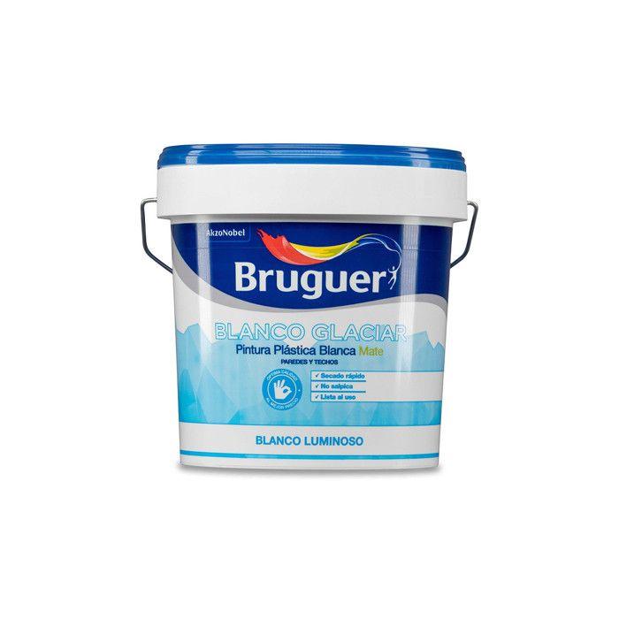 Peinture Plastique - Bruguer - Blanc Glacier - Mat - 4L - Intérieur