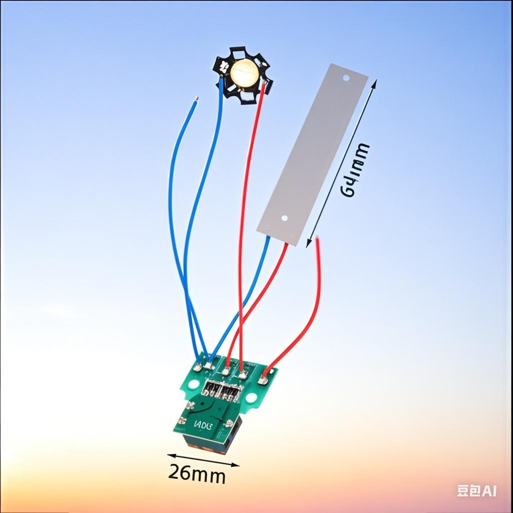 User-Friendly Double LED Lighting Board with DC 3.7-5V Control Switch: A DIY Fixture for Flashlights and Desk Lamps