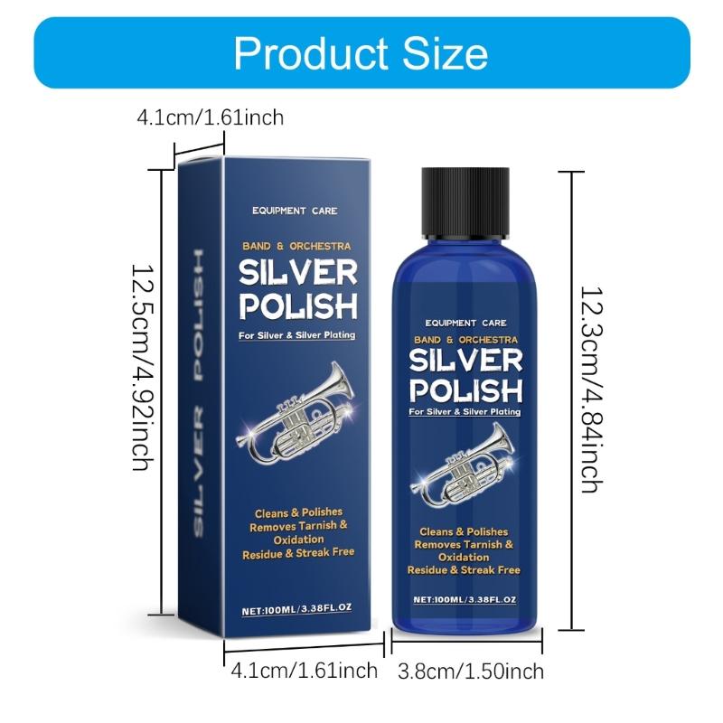 100ml Effektives Silberputzmittel für Messing-Holzblasinstrumente Sorgt für langanhaltenden Glanz und Oberflächenschutz