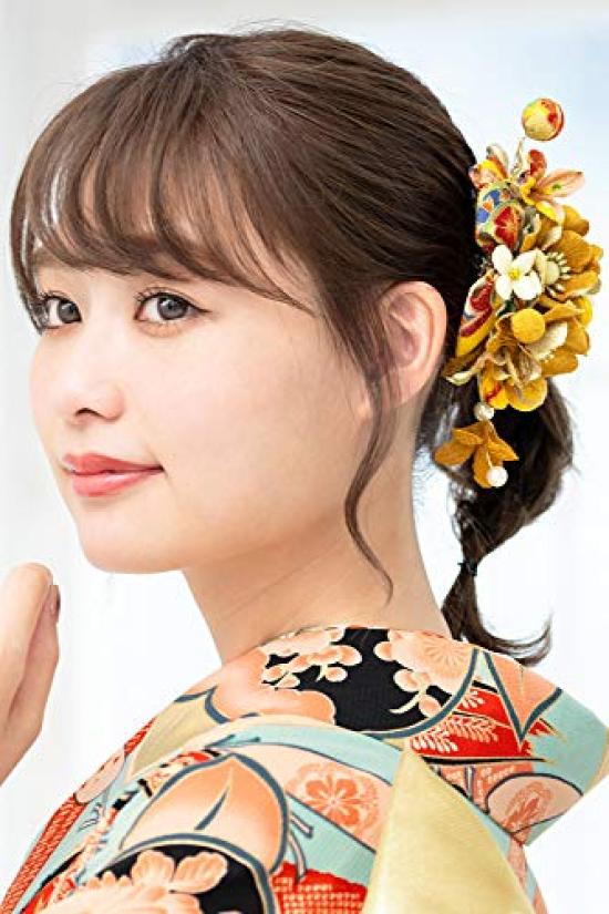 SOUBIEN Hair Graduation Floral and Japanese Graduation Japanese Clothing Ornaments, Coming-of-Age Ceremony, Ceremony, 2-Piece Set, Pattern, Ribbon,