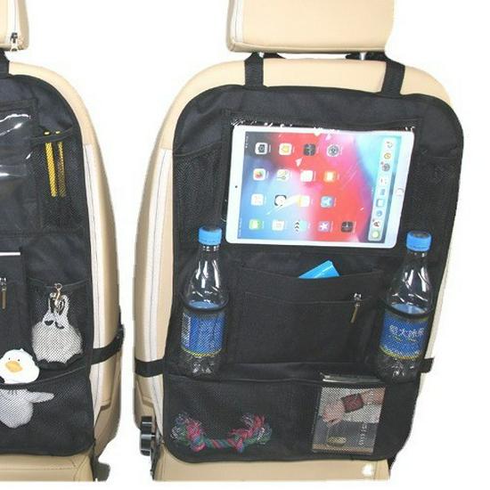 Car Supplies: Children's Car Seat Back Storage Bag with iPad Holder