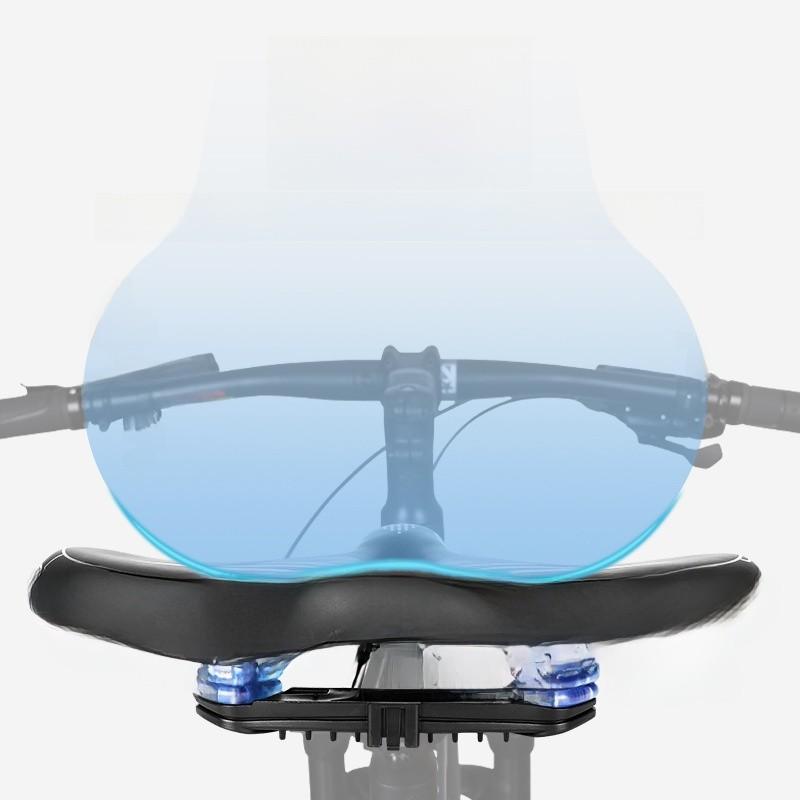 Bicycle Saddle Wide Comfortable Cushion With Shock Absorption For Commuters