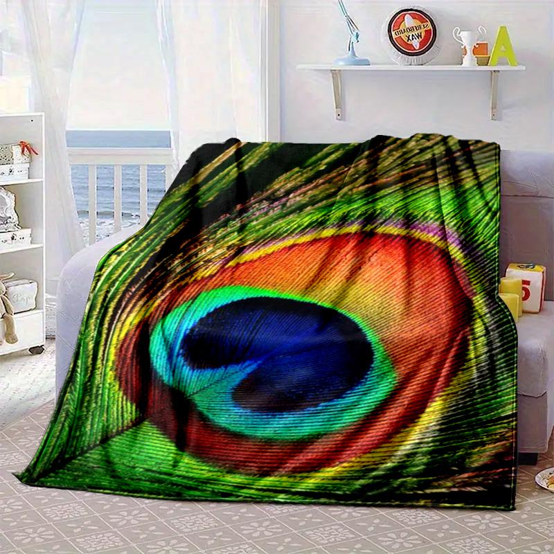 Peacock In The Rain Blanket Flannel Blanket Throw Blanket Sofa Cover Blanket Soft Premium Blanket Picnic Blanket Tv Blanket Gifts