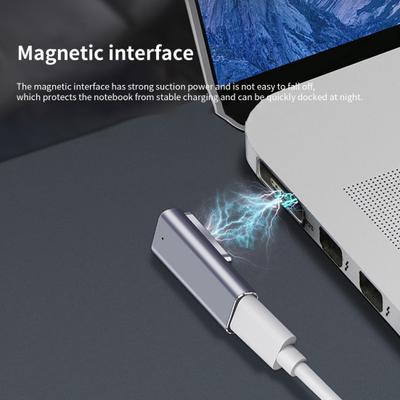 Adapter Ladegerät Schnellladung Magnetisch Aluminiumlegierung PD USB C zu Mag-Safe 2 Stromkonverter für MacBook Air/Pro