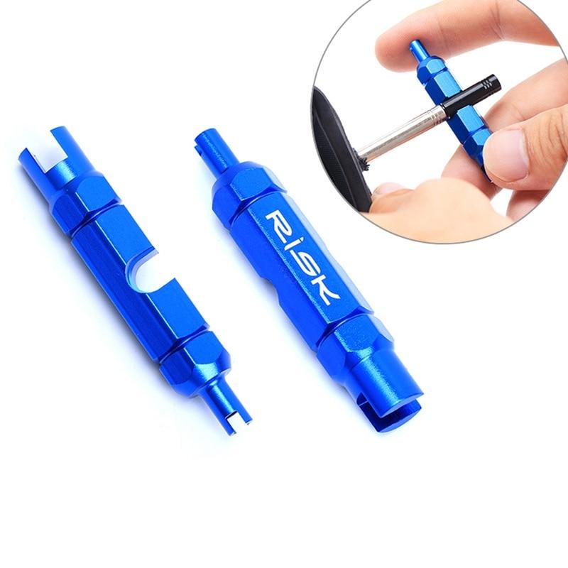 1/2pcs Blue Bicycle Multifunction American Valve Core Tool Road Bike MTB Tube Tire Disassemble Remove Wrench Cycling Repair Tool
