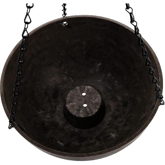 DEAYOU 2 Pack Resin Hanging Planters for Indoor Plants, 10" Hanging Flower Pots with Drainage Holes, Hanging Baskets with Chain and Hook for Garden,