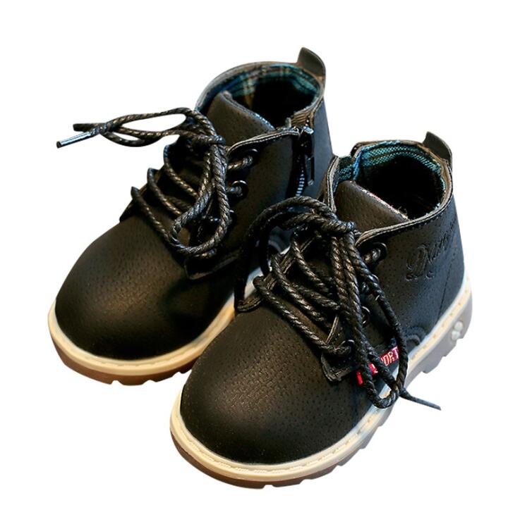 Children Casual Shoes Autumn Winter Boots Boys Shoes Fashion Leather Soft Antislip Girls Boots Sport Running Shoes