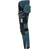 Turquoise-Black Trousers with Stretch Inserts, "2XL", Ce, Lahti