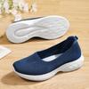 Large size women's shoes spring and summer new shallow mouth women's shoes flying woven shoes medium walking shoes casual shoes women
