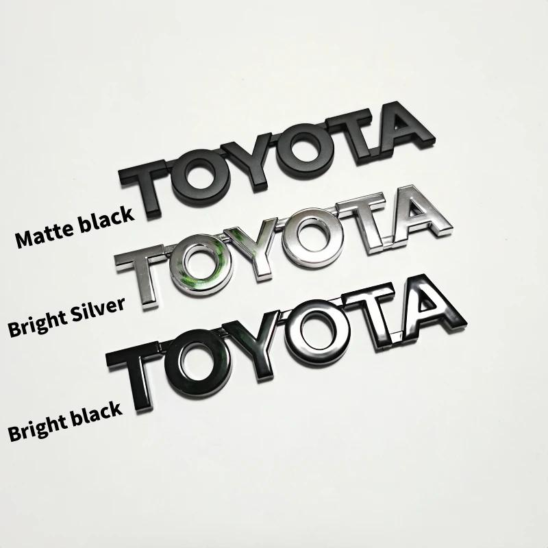 BBcr3 3D Toyota Car Emblem Badge Decals For Toyota Corolla Camry RAV4 Yaris CHR Auris Hilux Auto Styling Sticker Accessories