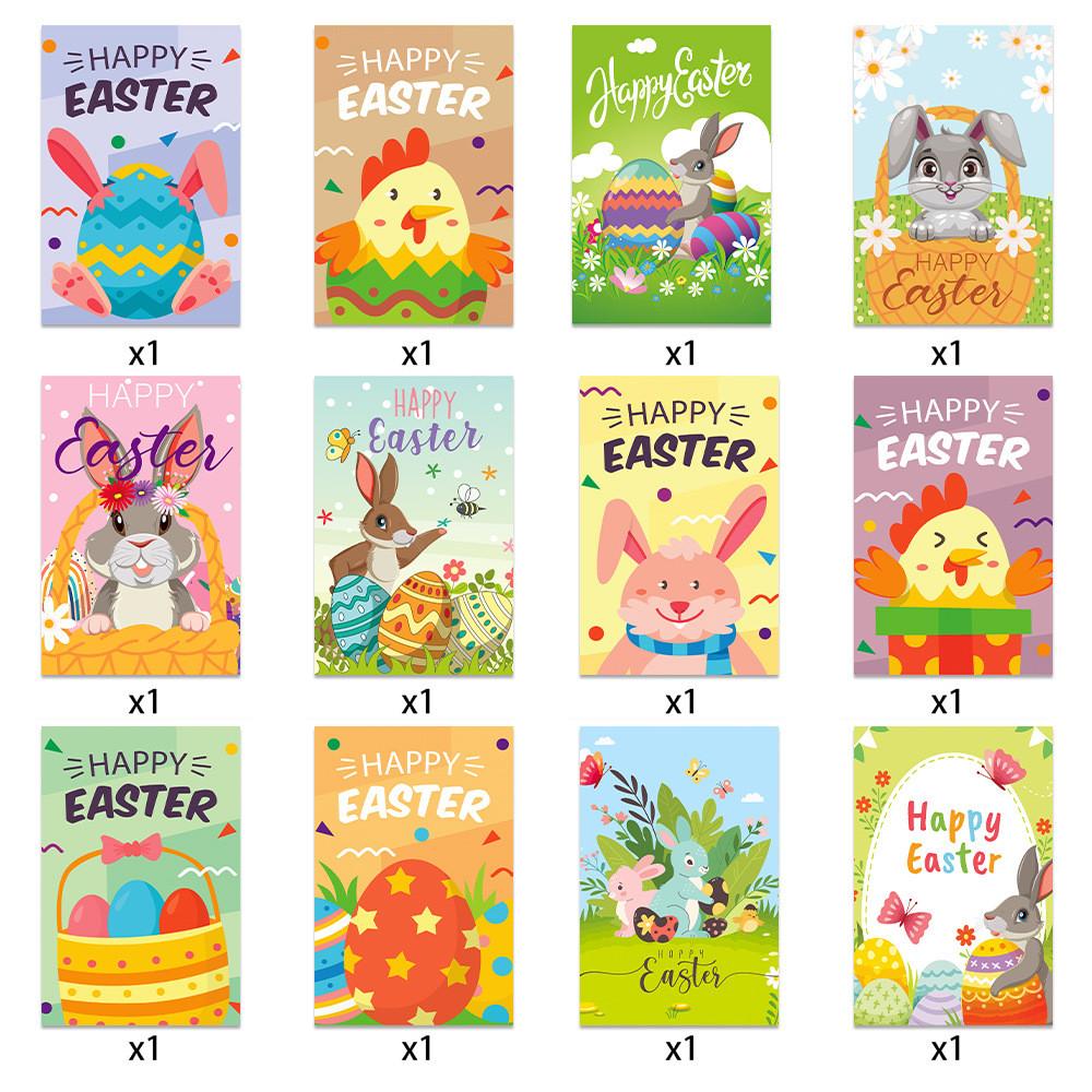 Easter Cartoon Themed Rabbit Pattern Paper Postcard Party Invitation Card