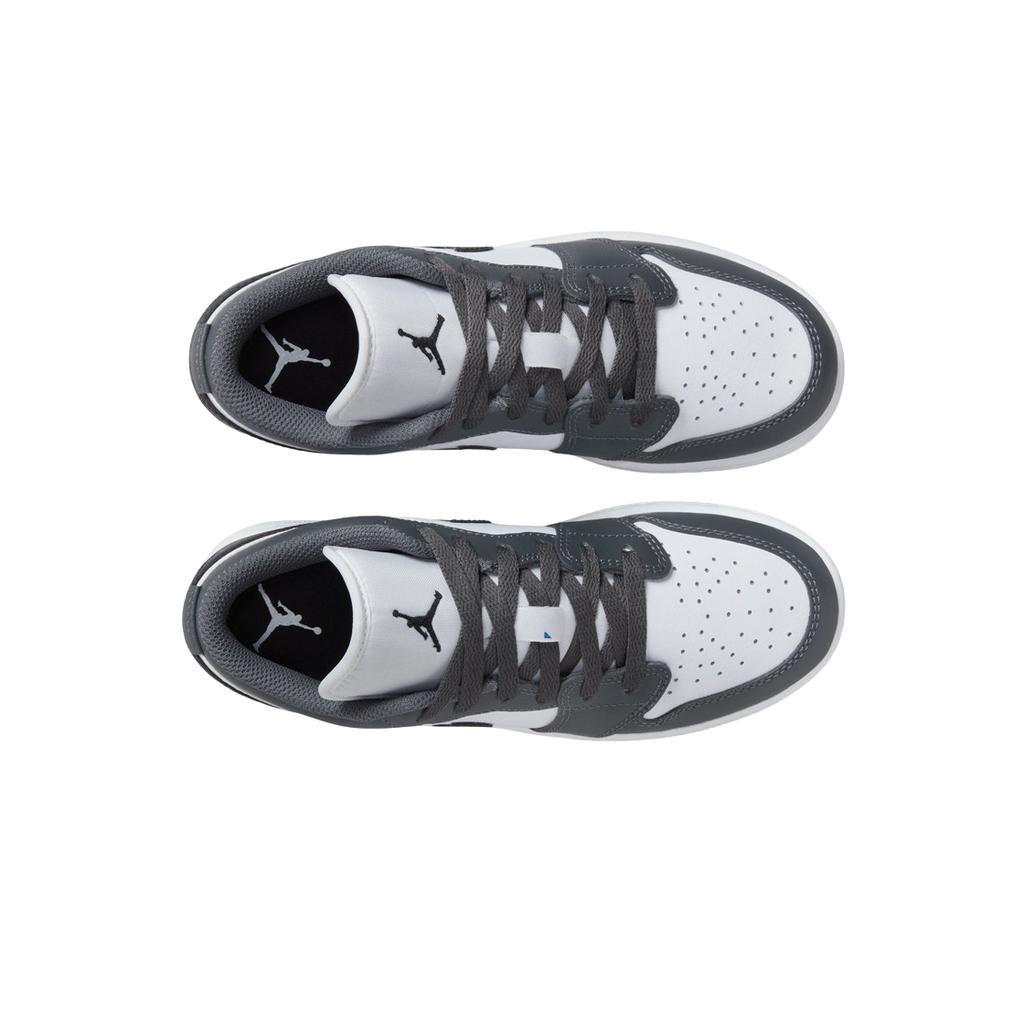 Air Jordan 1 Low GS Iron Grey Black Kids Sneakers White 553560-152